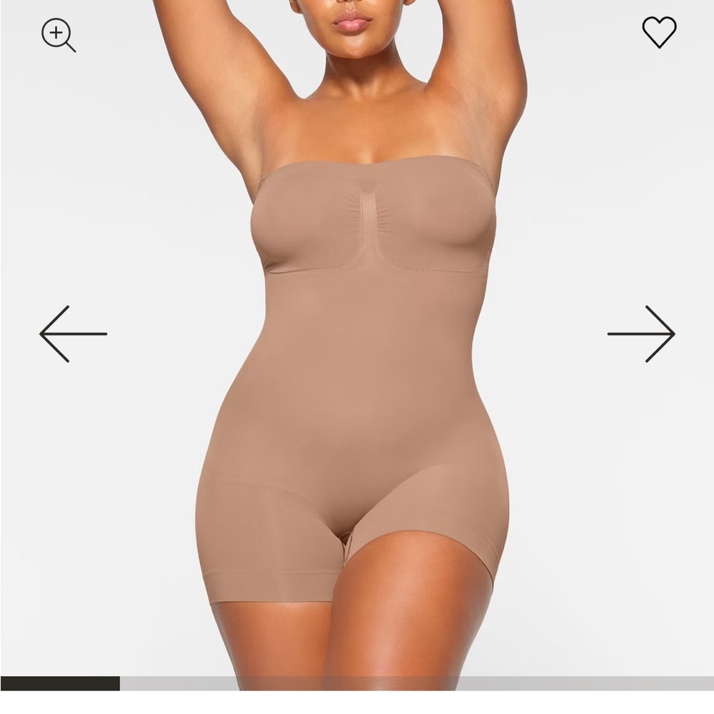 SKIMS Tan Seamless Shapewear Bodysuit